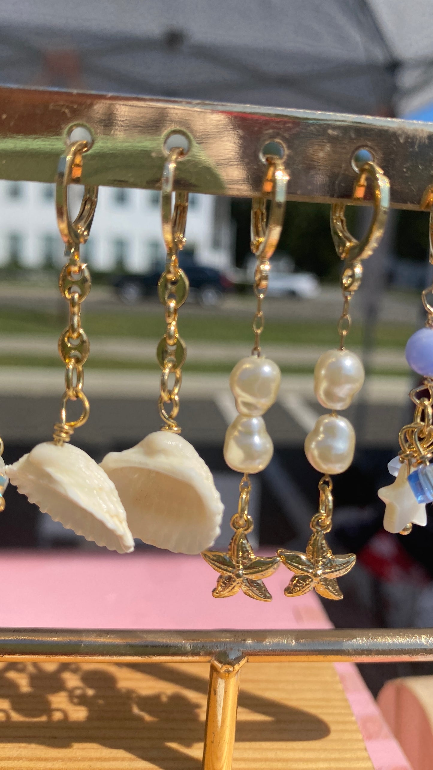 Seashell and Pearls Huggies