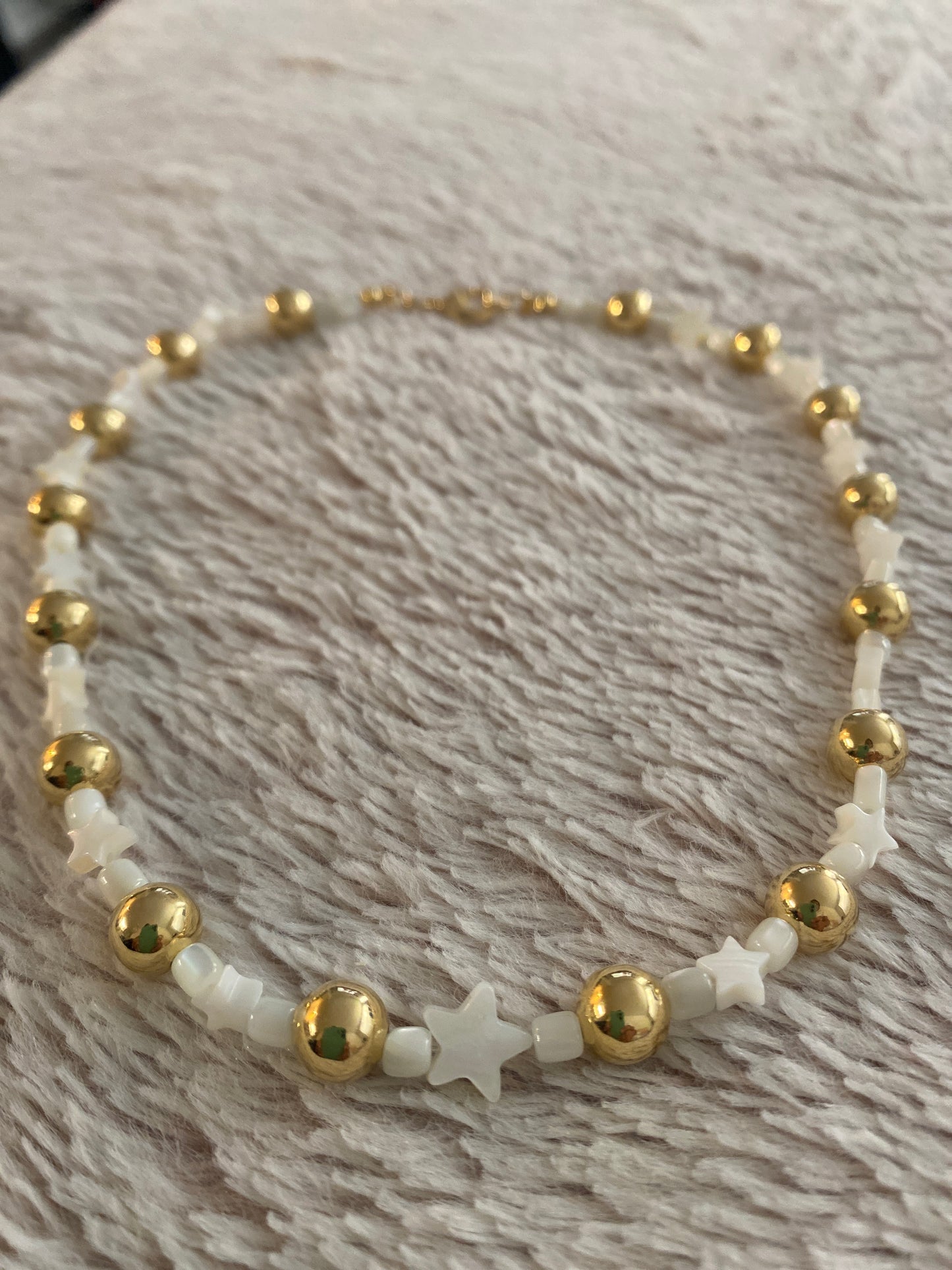 Seashells and Gold necklace