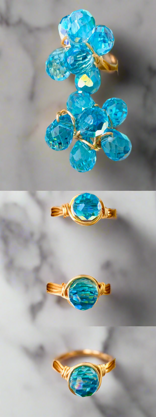 Blue Glass rings