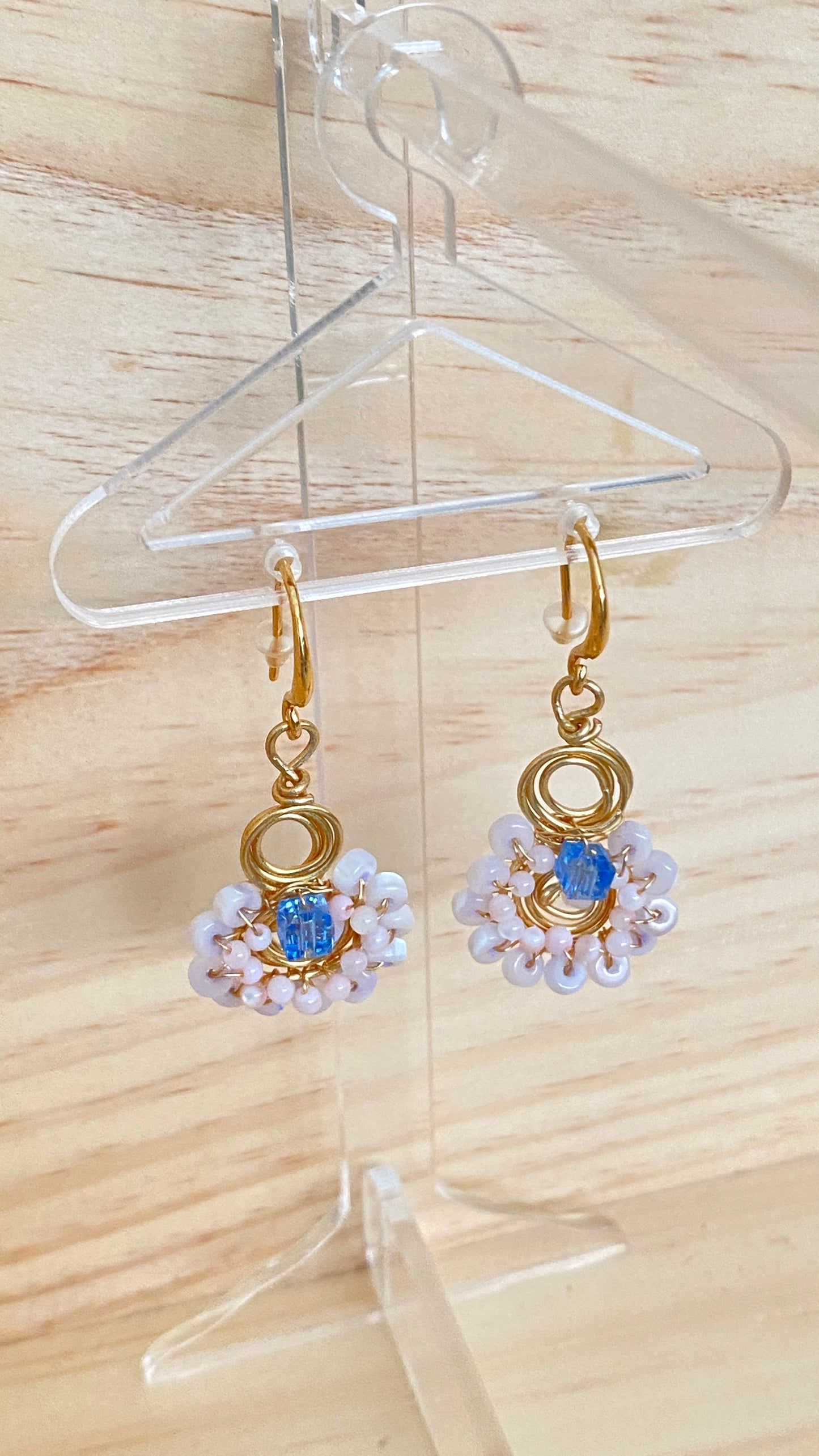 Earrings: Pink & Blue