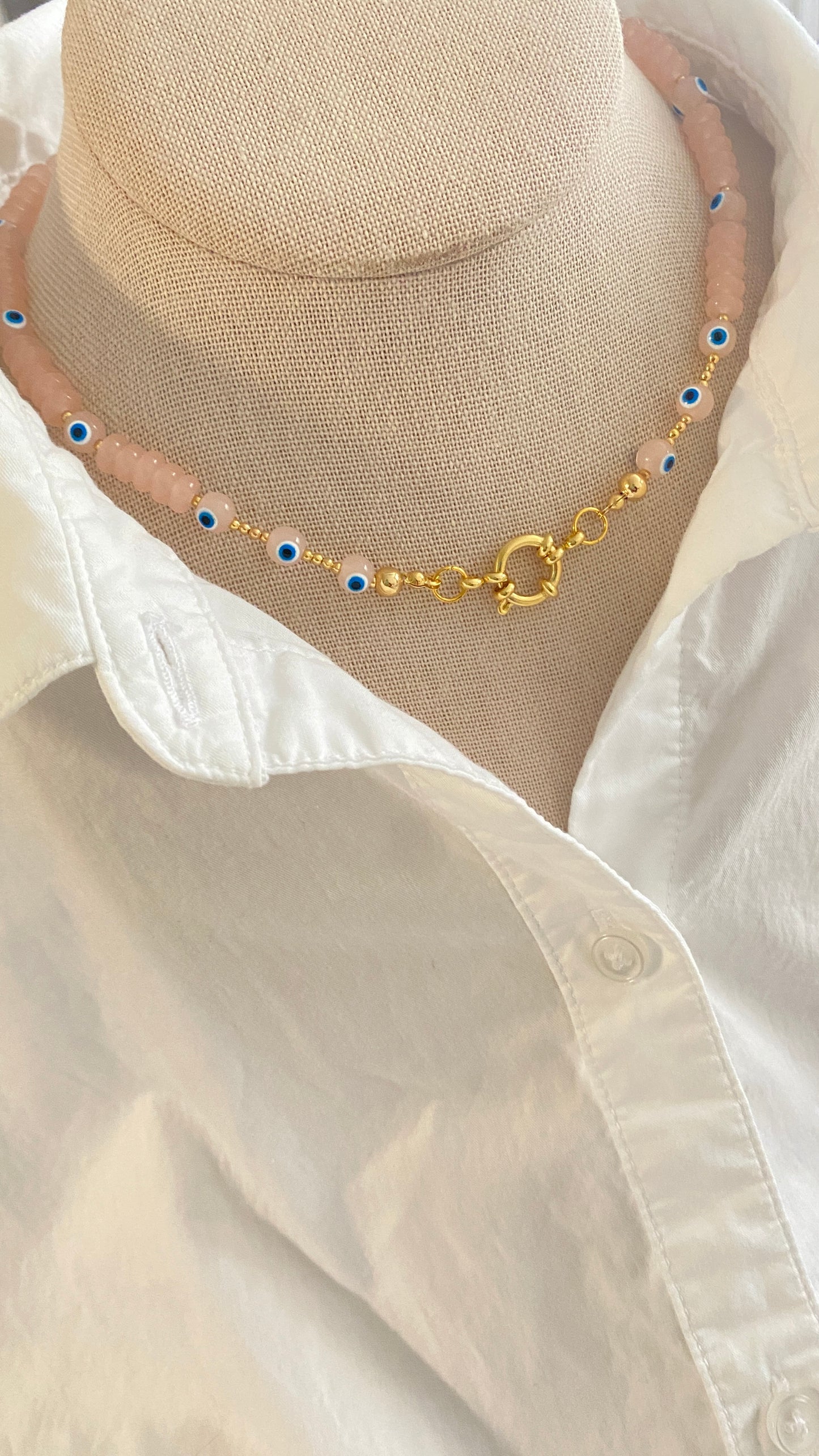 Glass and Gold Plated 18k necklaces (NEW)