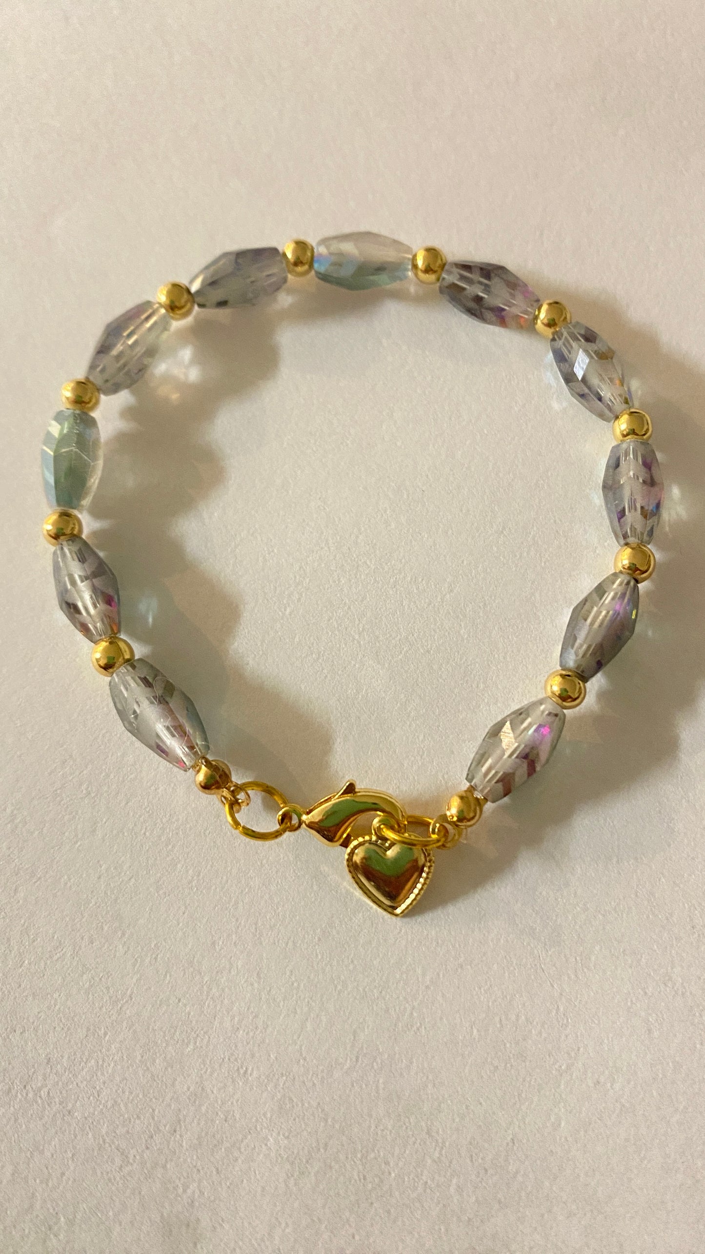 Glass + Gold Plated bracelet