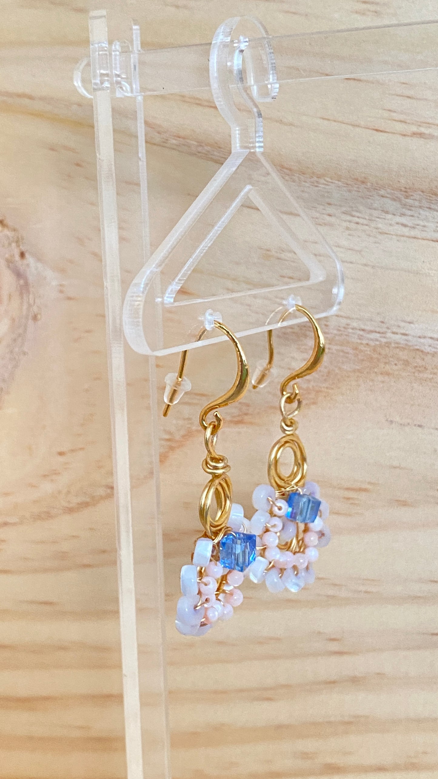 Earrings: Pink & Blue